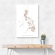 Taupe watercolor map of Philippines