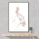 Taupe watercolor map of Philippines