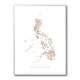 Taupe watercolor map of Philippines