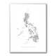 Gray Watercolor Map of Philippines