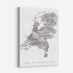 Gray map of the Netherlands