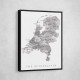 Gray map of the Netherlands