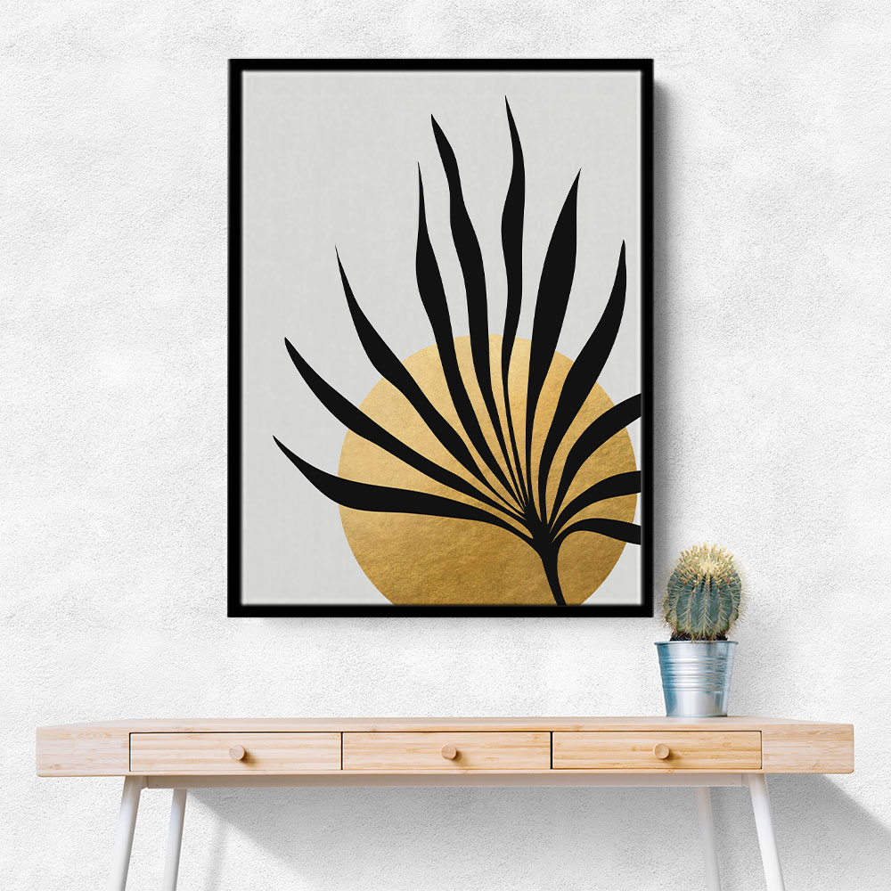 Tropical sun and palm leaf Tropical sun and palm leaf