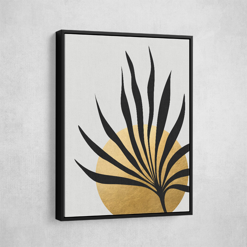 Tropical sun and palm leaf Tropical sun and palm leaf