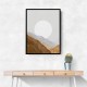 Boho moon and mountains