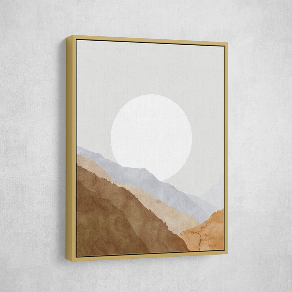 Boho moon and mountains