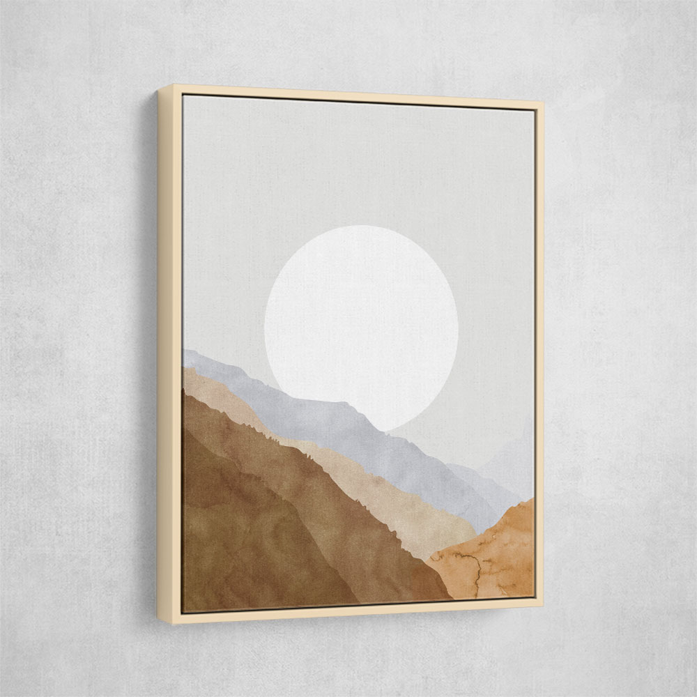 Boho moon and mountains