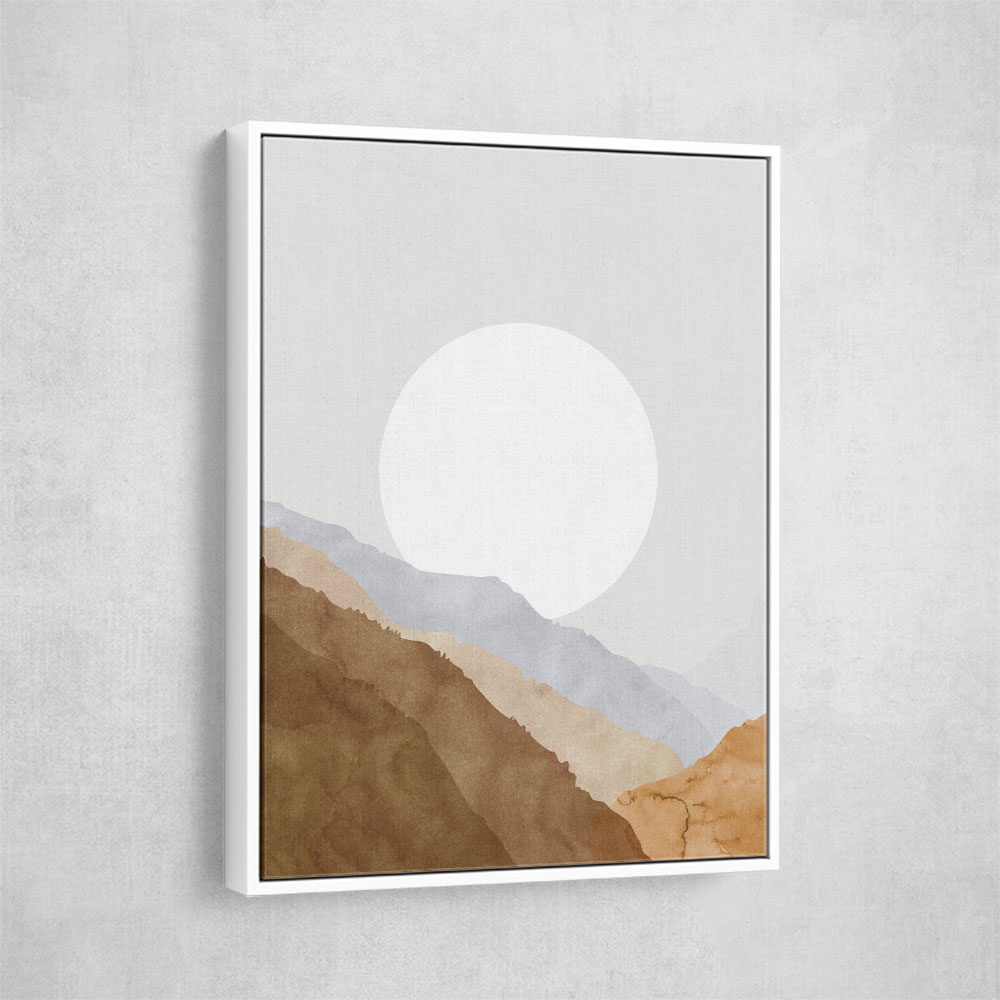 Boho moon and mountains