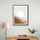 Boho moon and mountains