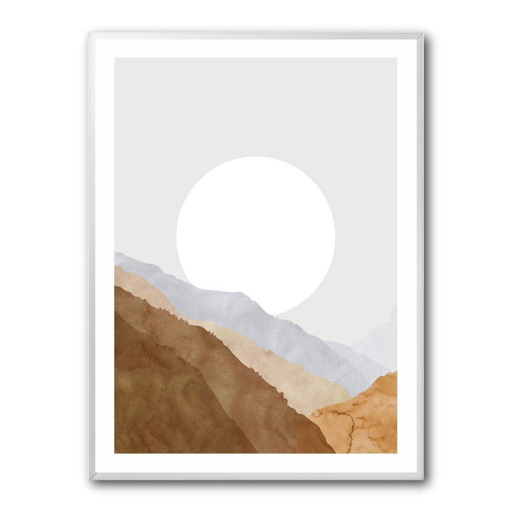 Boho moon and mountains