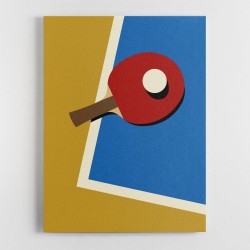 Table Tennis Team Red Wall Art