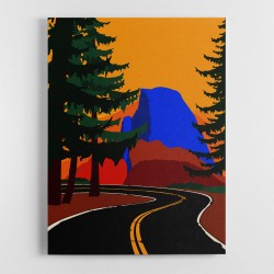 Clacier Road With Half Dome Wall Art