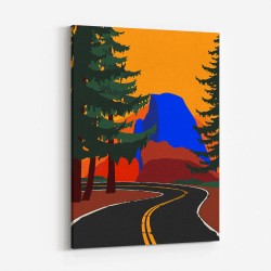Clacier Road With Half Dome Wall Art
