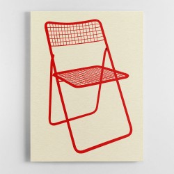 Ted Net Chair Red Wall Art