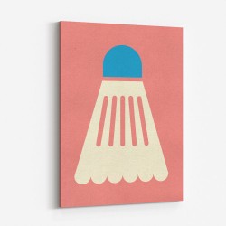 Badminton White Blue Wall Art