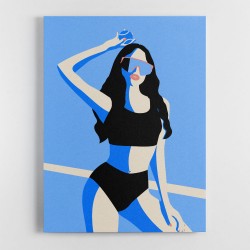 Blue Sport Girl Wall Art