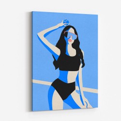 Blue Sport Girl Wall Art