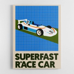 Superfast Race Car Wall Art