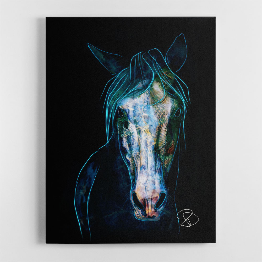 Blue Bashful Horse