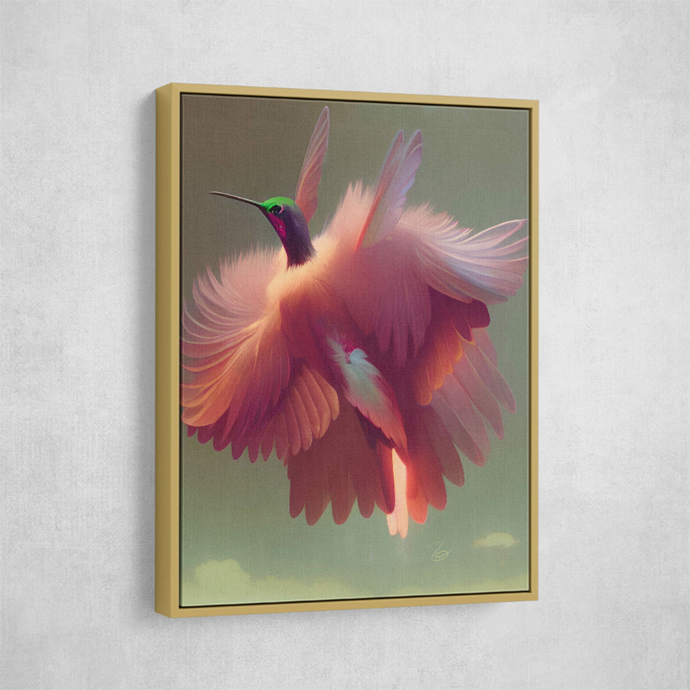 Humming Bird with Pink Wings Humming Bird with Pink Wings