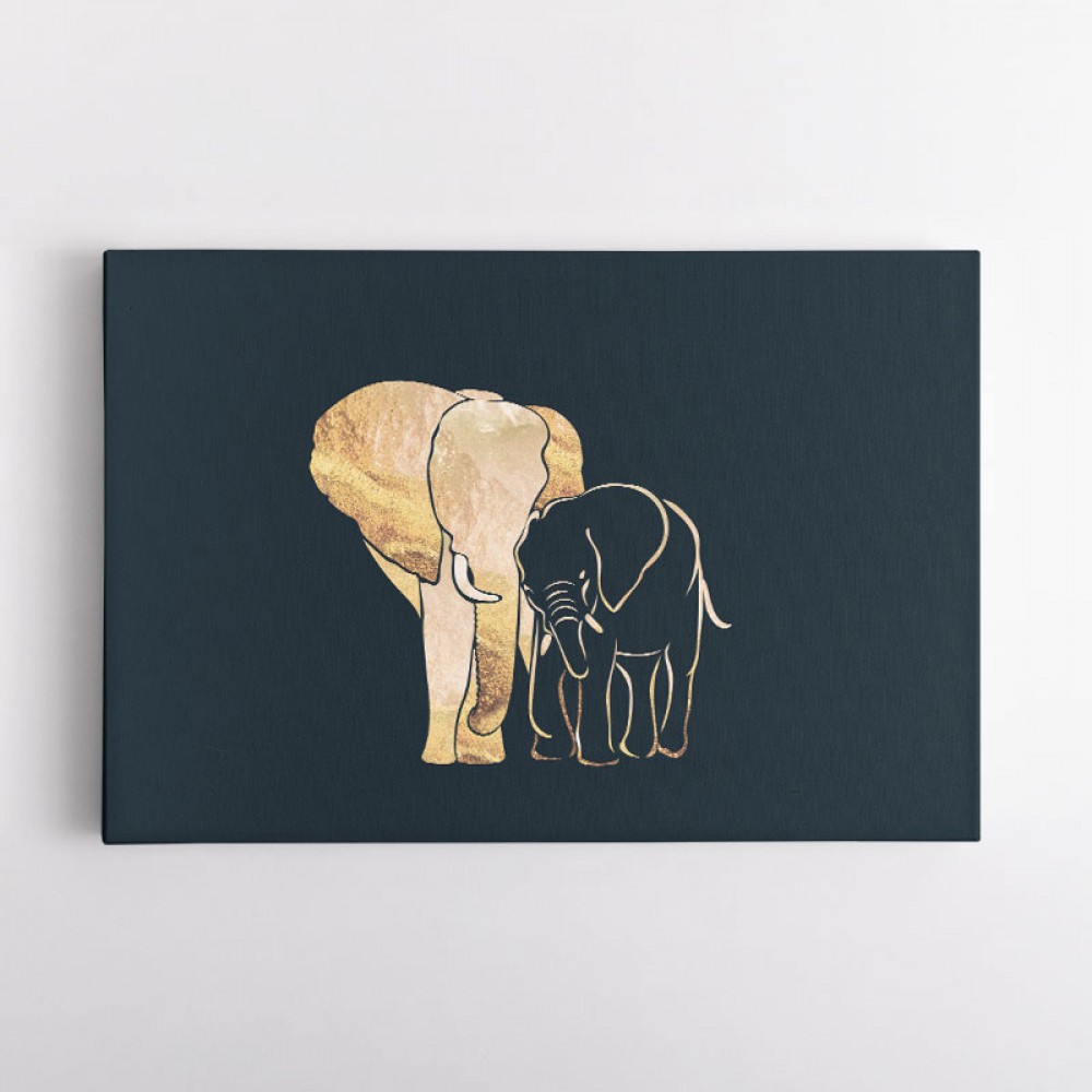 Black Gold Elephants 1
