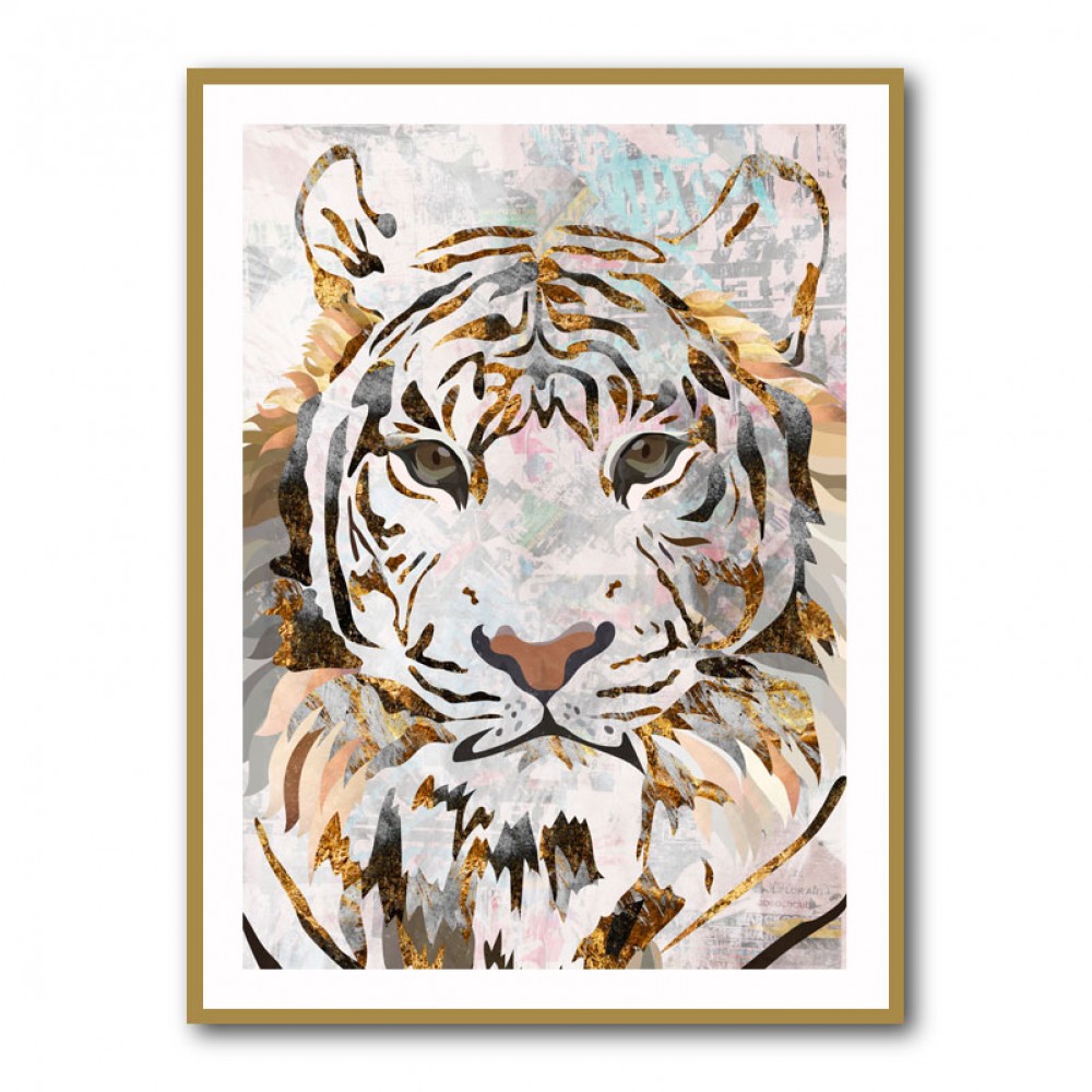 Grunge Gold Tiger