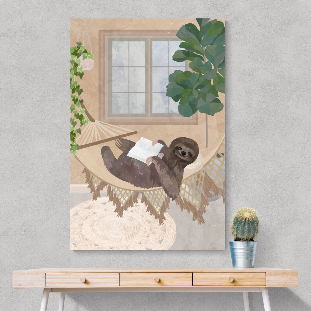 Lazy Sloth in Hammock