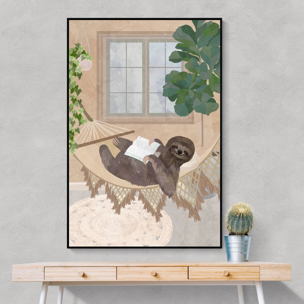Lazy Sloth in Hammock