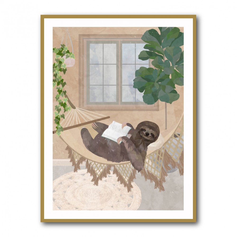 Lazy Sloth in Hammock