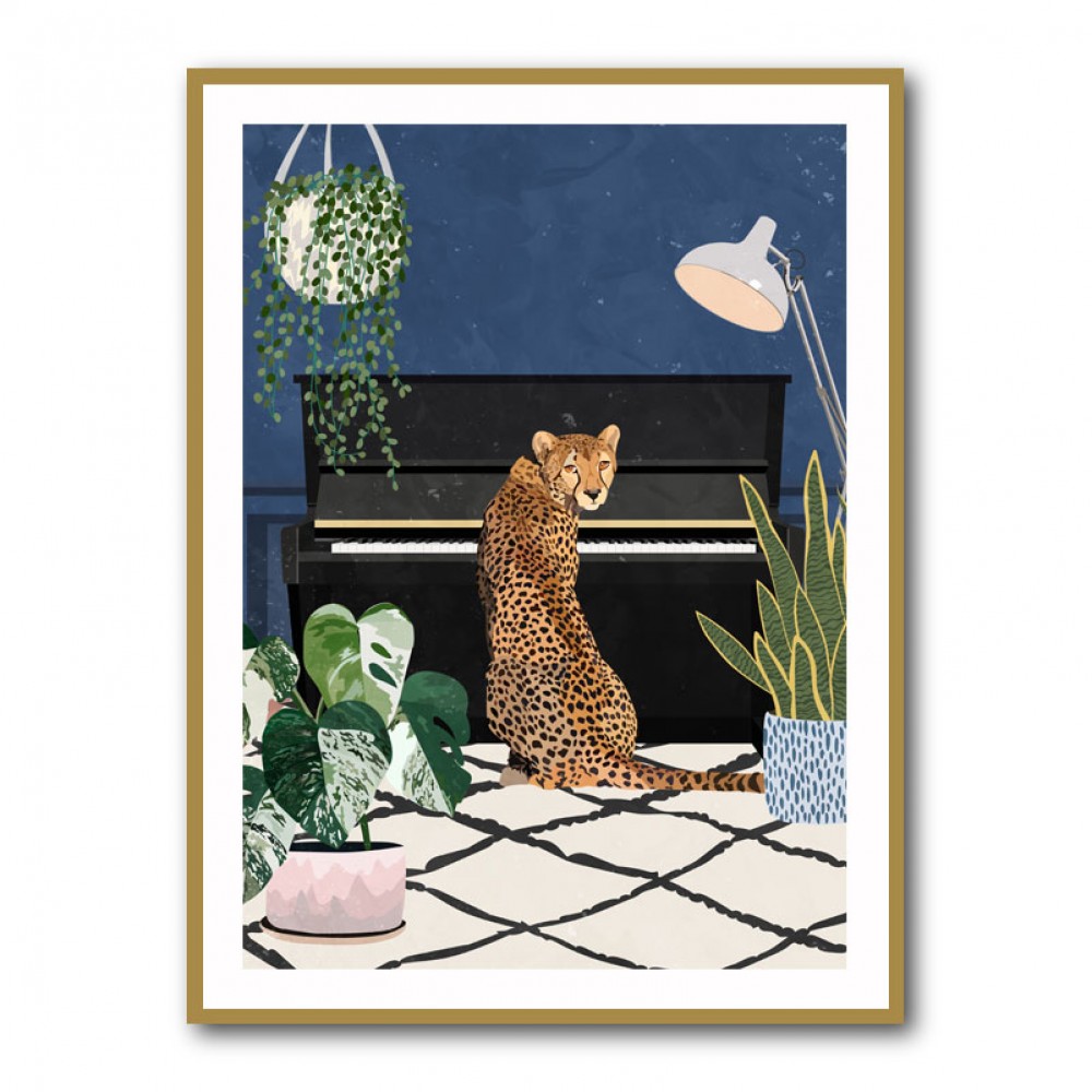 Cheetah Playing Piano