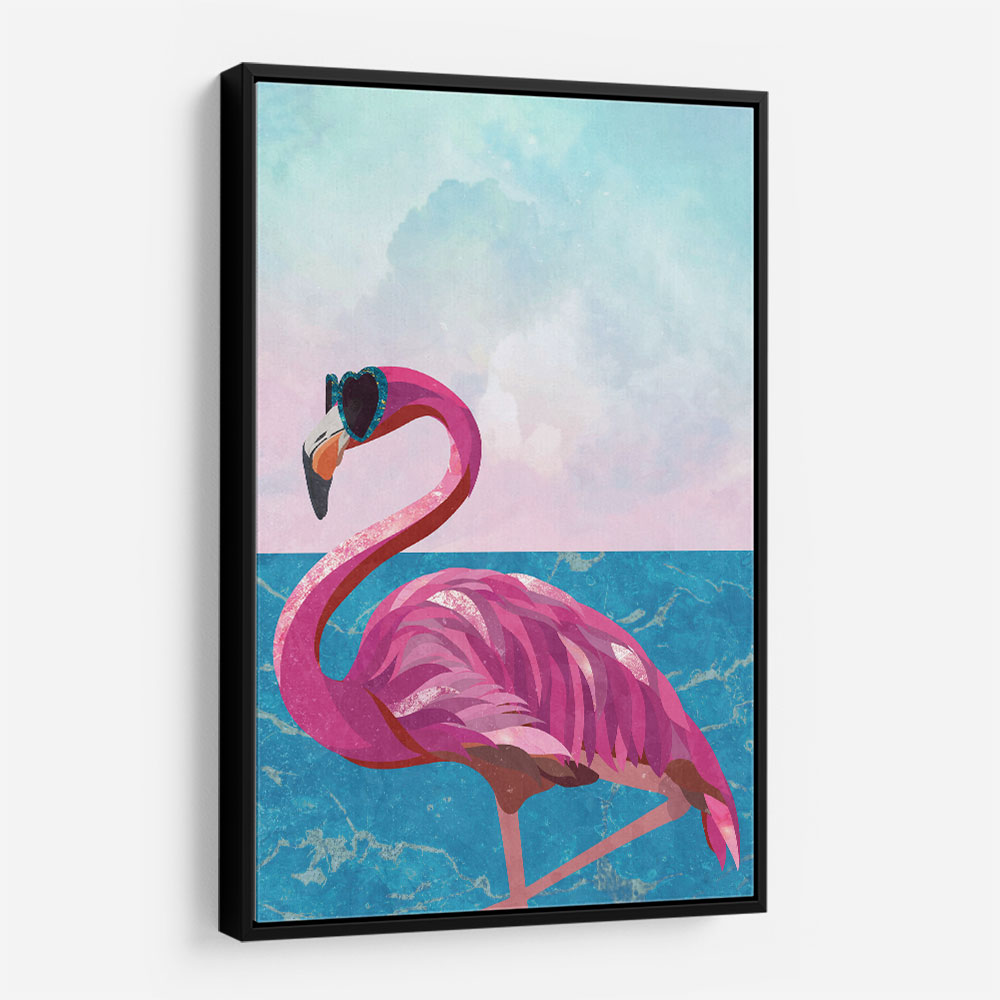 Flamingo Goes To The Beach