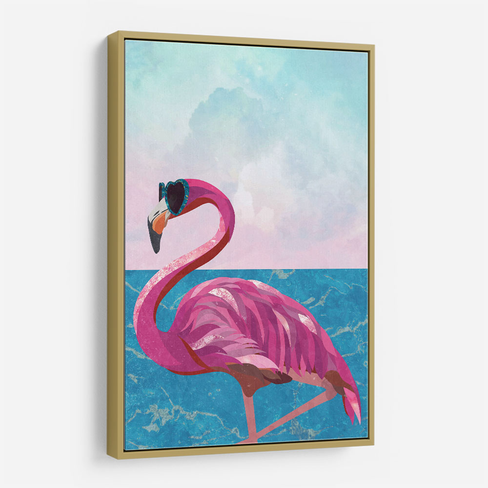 Flamingo Goes To The Beach