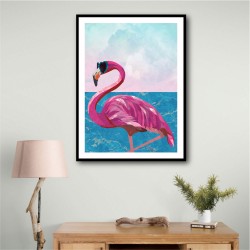 Flamingo Goes To The Beach