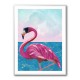 Flamingo Goes To The Beach