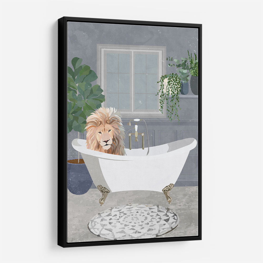 Lion Takes A Bath