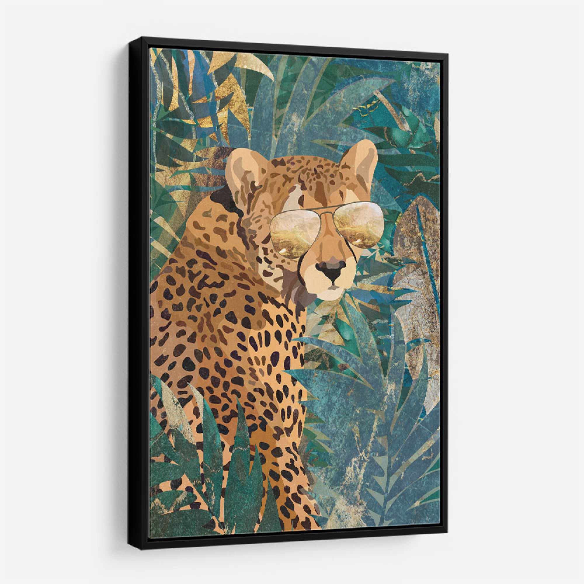 Rockstar Cheetah In The Jungle Wall Art