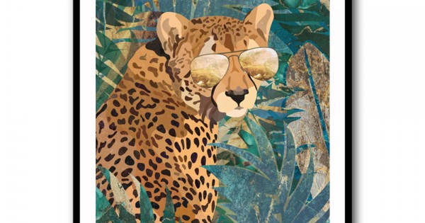 Rockstar Cheetah In The Jungle Wall Art