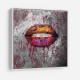 Silver Graffiti Lips