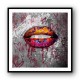 Silver Graffiti Lips