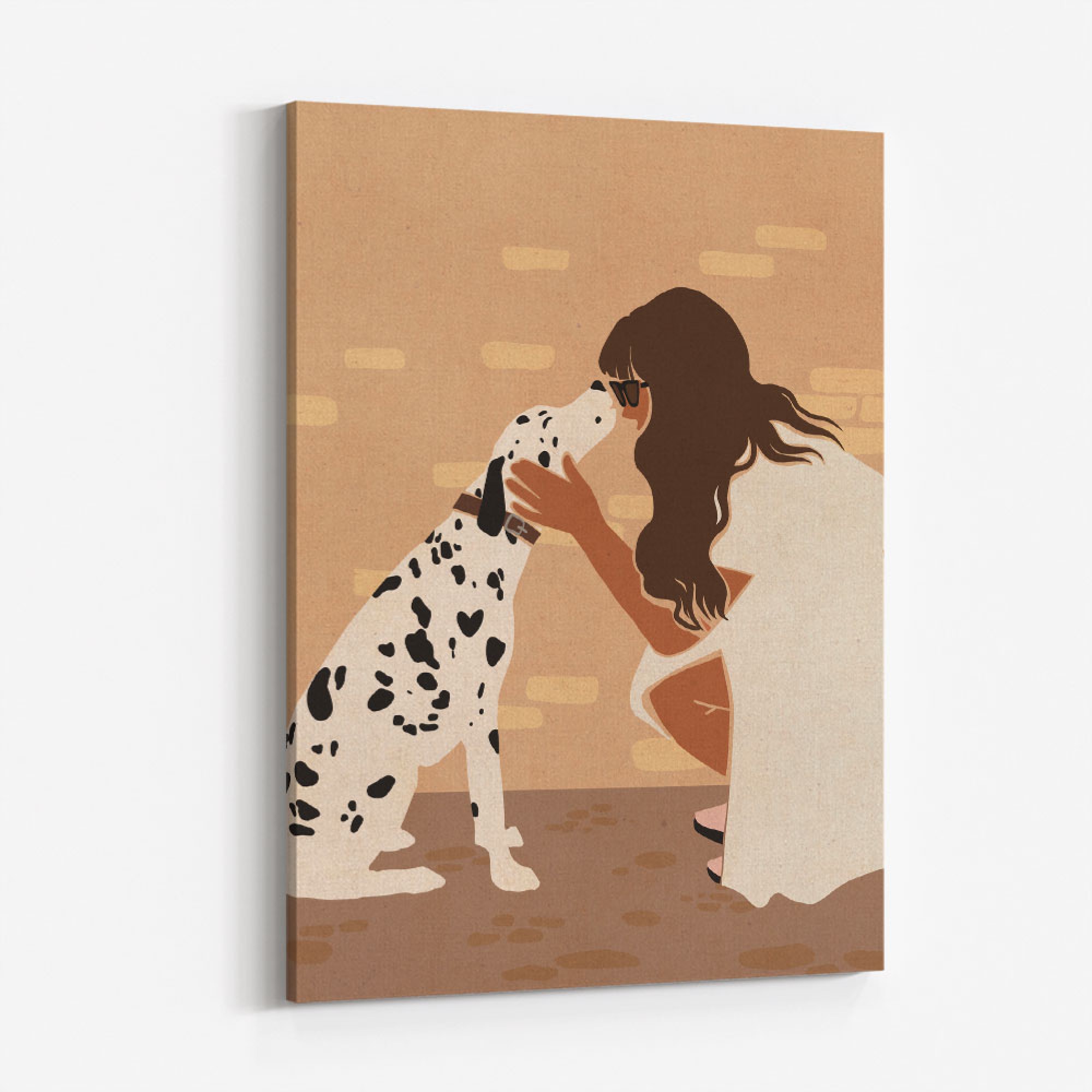 A Lady and Her Dog Wall Art