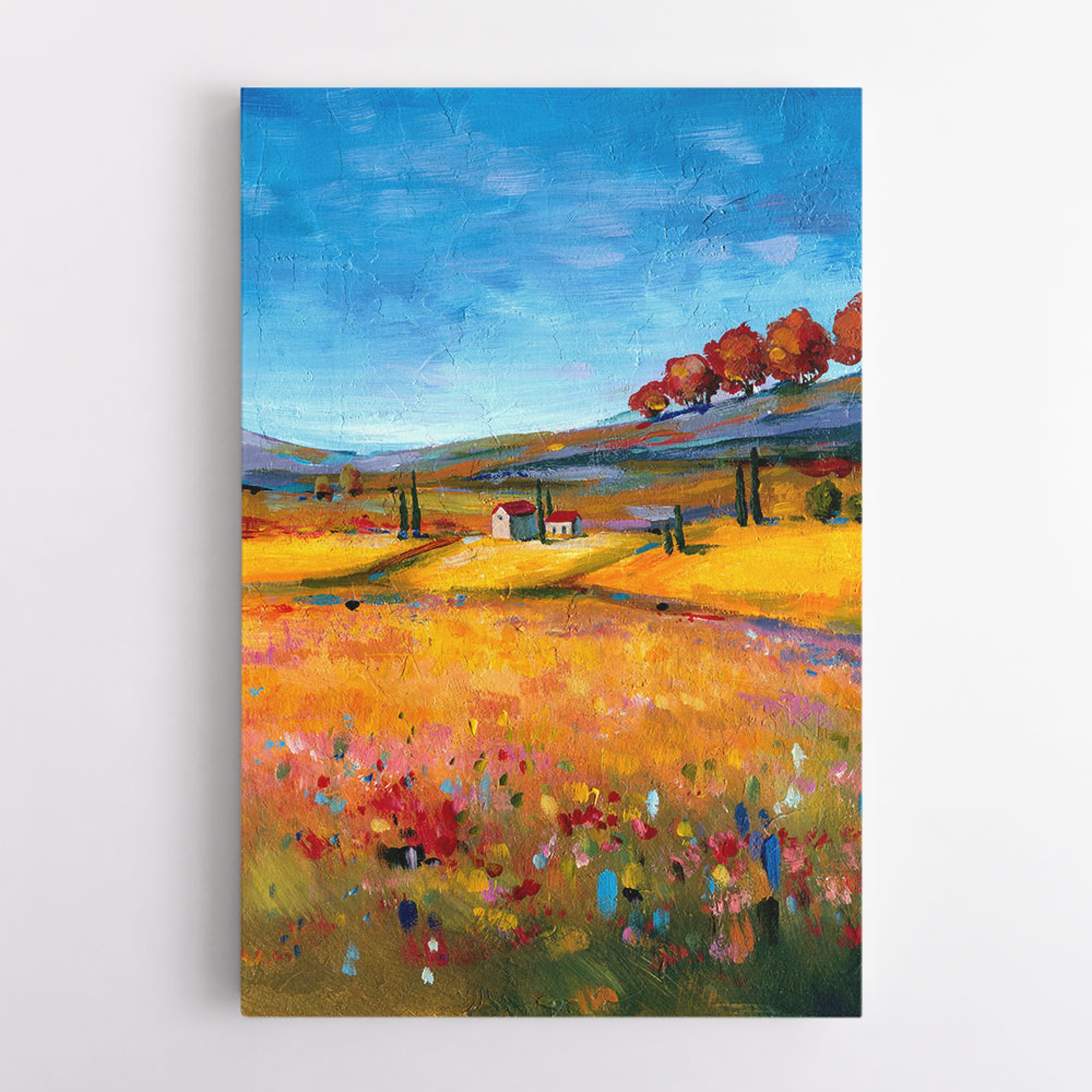 Village Landscape Wall Art