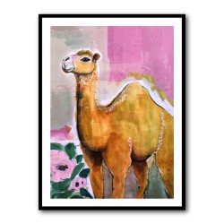 Camel With Pink Flowers