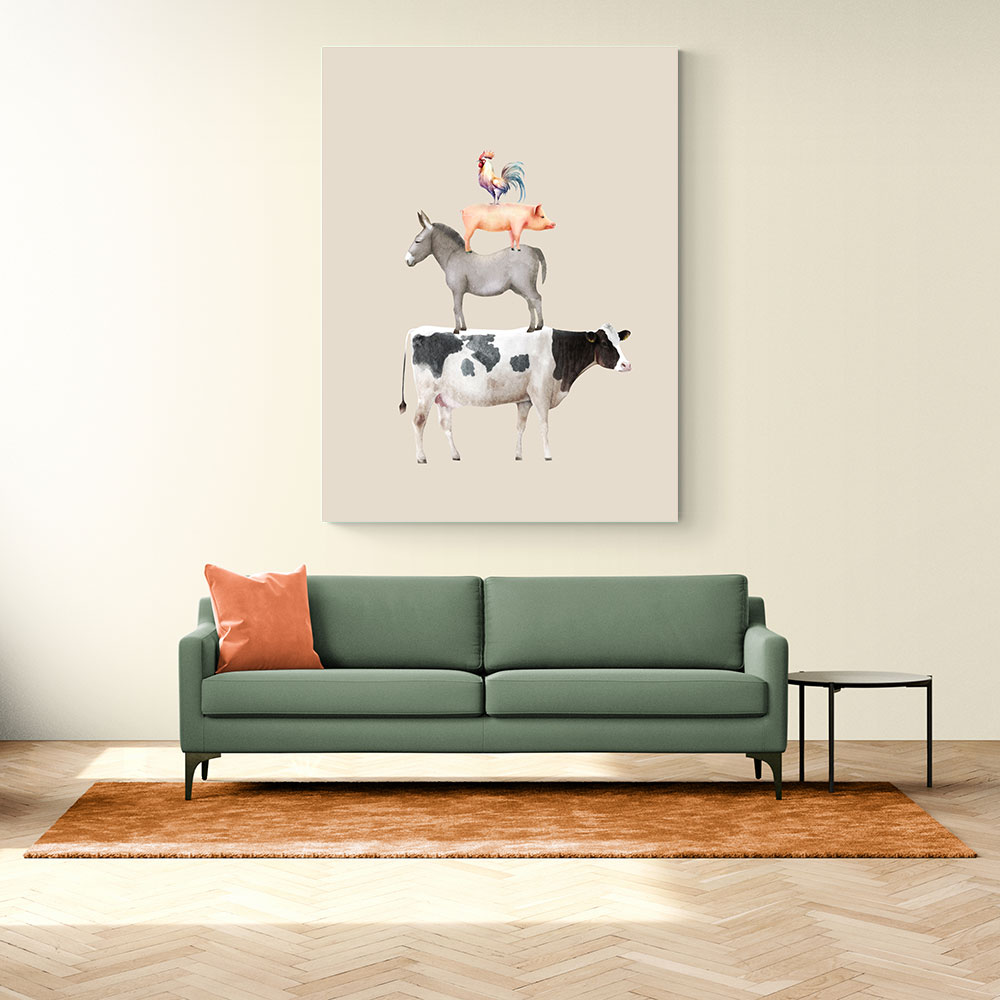 The Cow, Donkey, Pig and Cockerel