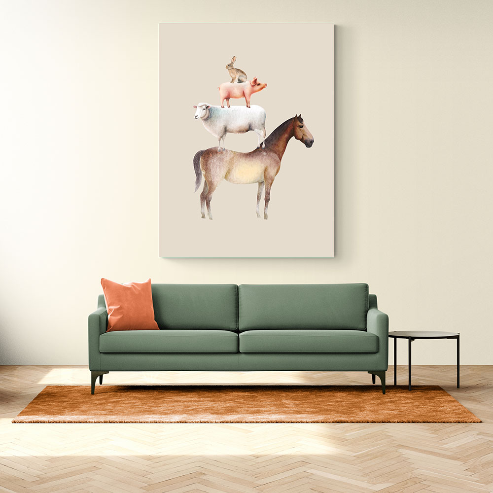 Horse, Sheep, Pig and Hare