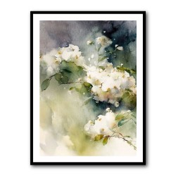 White Abstract Flowers