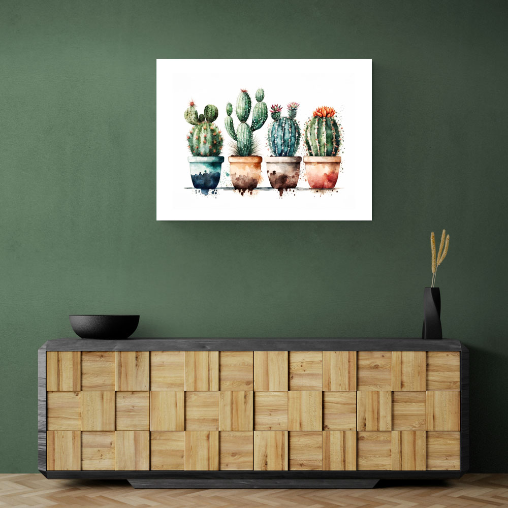 Colorful Potted Cactus