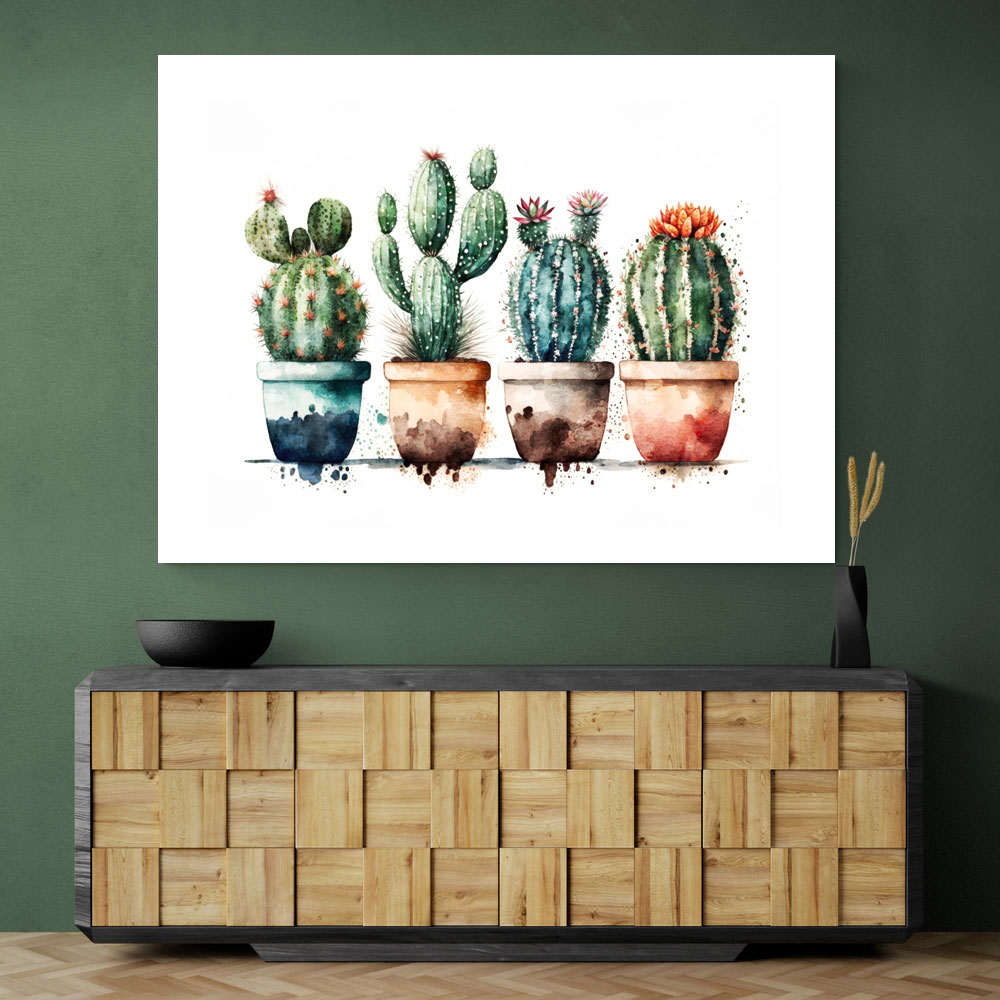 Colorful Potted Cactus