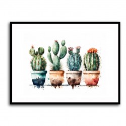 Colorful Potted Cactus