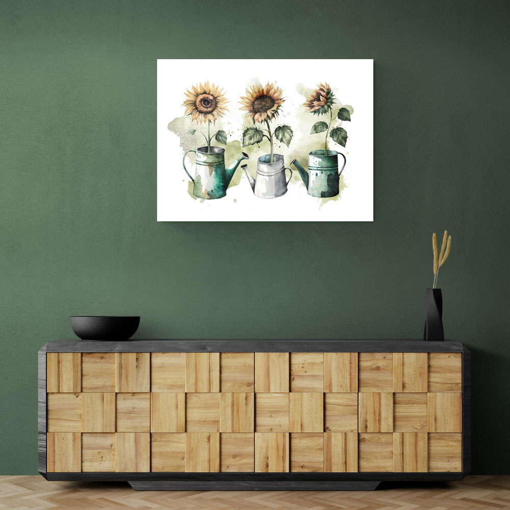 Three Sunflowers Wall Art