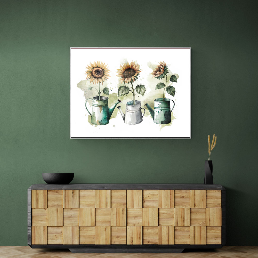 Three Sunflowers Wall Art